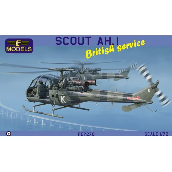 LF Models PE7270 1/72 Scout AH.1 British service (2xRAF, 1x Empire State Pilots School, 1x Special Air service)