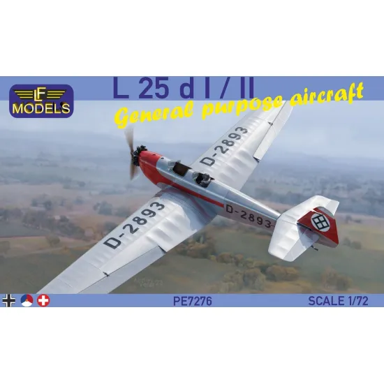 LF Models PE7276 1/72 L 25d I / II General purpose aircraft (3x Germany, 1x Holland, 1x Switzerland)