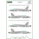 ModelMaker 1/48 D48089 F/A-18 SPAIN STANDARD MARKINGS + STENCILS Aircraft Decal