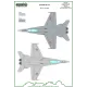 ModelMaker 1/48 D48089 F/A-18 SPAIN STANDARD MARKINGS + STENCILS Aircraft Decal