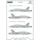ModelMaker 1/72 D72089 F/A-18 Spain Standart Markings + Stencils Aircraft Decal
