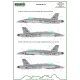 ModelMaker 1/72 D72089 F/A-18 Spain Standart Markings + Stencils Aircraft Decal