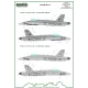 ModelMaker 1/72 D72089 F/A-18 Spain Standart Markings + Stencils Aircraft Decal