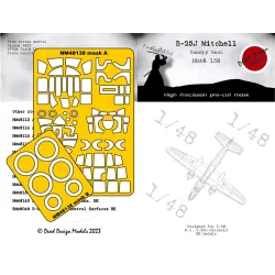 Dead Design Nm48138 1/48 Painting Canopy Mask B-25j Mitchell For Hk Models