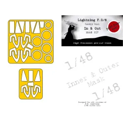 Dead Design Nm48317 1/48 Painting Canopy Mask Lightning F.1/2/6 In And Out For Airfix