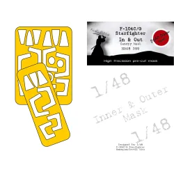 Dead Design Nm48399 1/48 Painting Canopy Mask F-104a/C/G/S Starfighter In And Out Revell