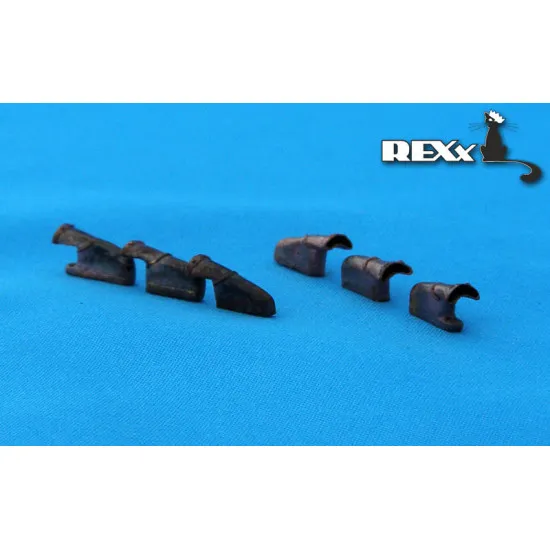 Exhaust Pipes for Spitfire Mk.V Airplane Univers. 1/48 REXx 48010 Branch Pipes