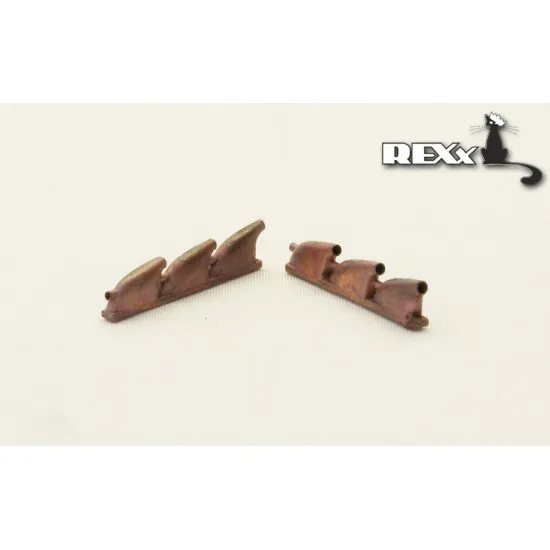 Exhaust Pipes for Devoitine D.520 Airplane Tamiya 1/48 REXx 48014 Branch Pipes