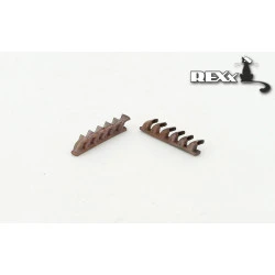 Exhaust Pipes for P-39 Fishtail Airplane Eduard, Hasegawa 1/48 REXx 48018 Branch Pipes