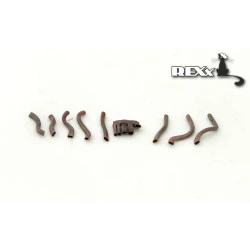 Exhaust Pipes for FW 190A-G Airplane Old Tool Eduard 1/48 REXx 48021 Branch Pipes