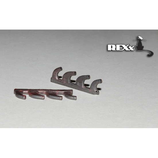 Exhaust Pipes for Yak-1 Airplane 7early, Univers. 1/48 REXx 48023 Branch Pipes