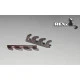 Exhaust Pipes for Yak-1 Airplane 7early, Univers. 1/48 REXx 48023 Branch Pipes
