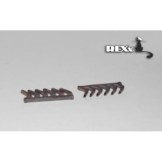 Exhaust Pipes for Bf 109E high det. Airplane Univers. 1/48 REXx 48024 Branch Pipes