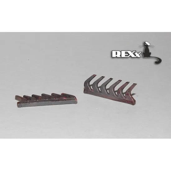 Exhaust Pipes for Bf 109E high det. Airplane Univers. 1/48 REXx 48024 Branch Pipes