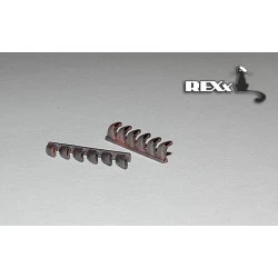Exhaust Pipes for Spitfire Mk.XII Airplane Airfix 1/48 REXx 48033 Branch Pipes