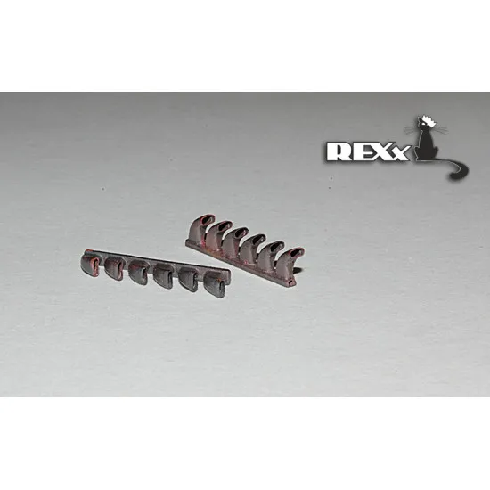 Exhaust Pipes for Spitfire Mk.XII Airplane Airfix 1/48 REXx 48033 Branch Pipes