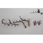 Exhaust pipes for Junkers Ju 52 Airplane 3m, Revell 1/48 REXx 48037 branch pipes