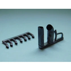 Exhaust Pipes for Polikarpov I-153 Chayka Airplane ICM, AMG 1/48 ReXx-48062 Branch Pipes