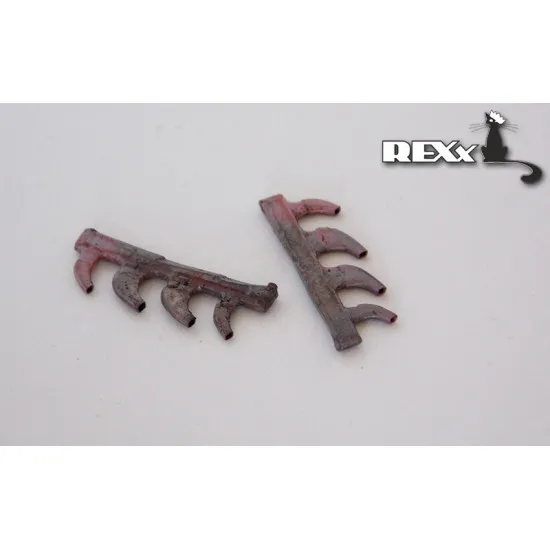 Exhaust Pipes for Yak-1-7 early Airplane univers. 1/72 REXx 72028 Branch Pipes