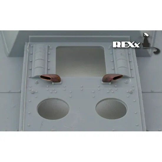 Exhaust Pipes for KV-1/2 late, KV-8-85-1s, SU-152 Tank univers. 1/35 REXx 35001 Branch Pipes