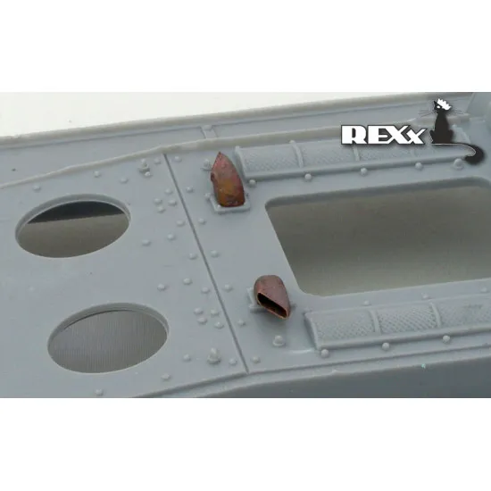Exhaust Pipes for KV-1/2 late, KV-8-85-1s, SU-152 Tank univers. 1/35 REXx 35001 Branch Pipes