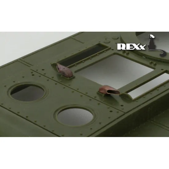 Exhaust Pipes for KV-12 early Tank univers. 1/35 REXx 35002 Branch Pipes