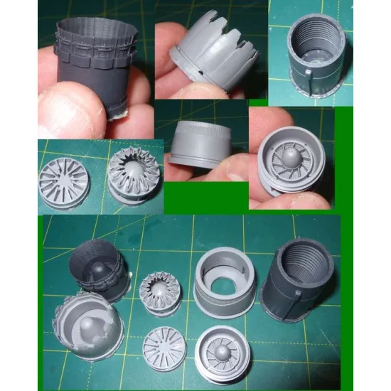 Katran 4834 - 1/48 F-16E/F Block 60 Desert Falcon, Exhaust Nozzles engine opened