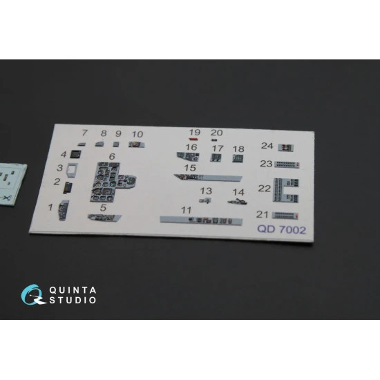 Quinta studio's QD72002 - 1/72 3D decal for MiG-29 9-13 Interior 7278 Zvezda kit