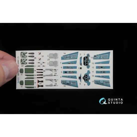Quinta QD72012 - 1/72 3D-Printed & coloured Interior for Su-30SM Zvezda kit