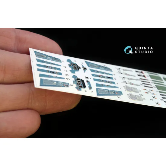 Quinta QD72012 - 1/72 3D-Printed & coloured Interior for Su-30SM Zvezda kit