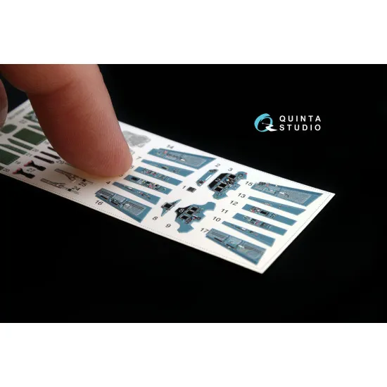Quinta QD72012 - 1/72 3D-Printed & coloured Interior for Su-30SM Zvezda kit