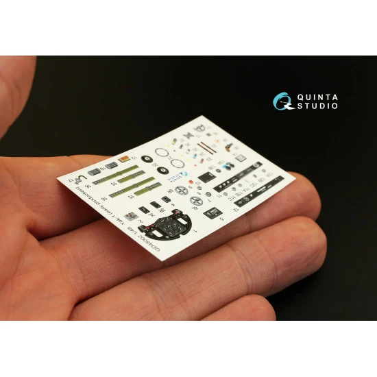 Quinta QD48002 - 1/48 3D-Printed coloured interior Yak-1 early for all kits