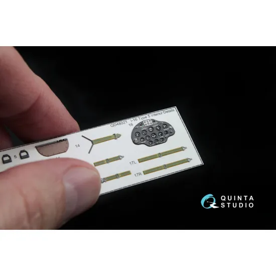 Quinta QD48021 1/48 3D-Printed interior conversion for I-16 type 5