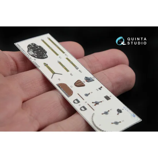 Quinta QD48021 1/48 3D-Printed interior conversion for I-16 type 5