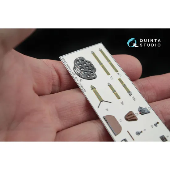 Quinta QD48021 1/48 3D-Printed interior conversion for I-16 type 5