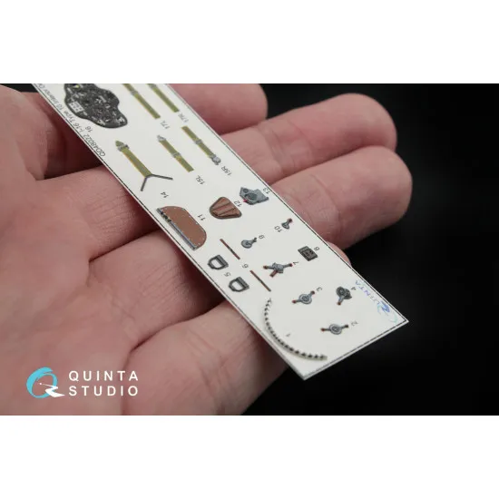 Quinta QD48022 - 1/48 3D-Printed  coloured interior for I-16 type 10