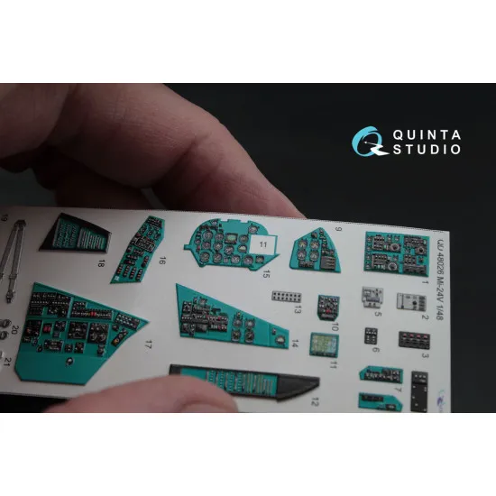 Quinta QD48026 - 1/48 3D-Printed interior for Mi-24V Hind Zvezda kit