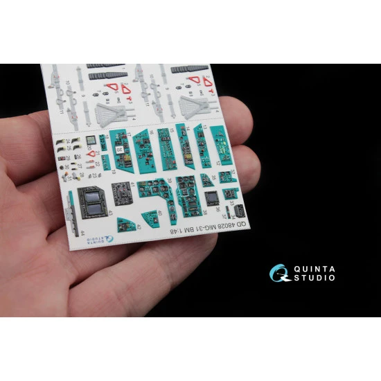 Quinta studio QD48028 - 1/48 3D-Printed interior for MiG-31BM (AMK)