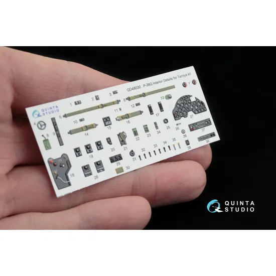 Quinta QD48030 - 1/48 3D-Printed and Coloured Interior for P-38G Tamiya Kit