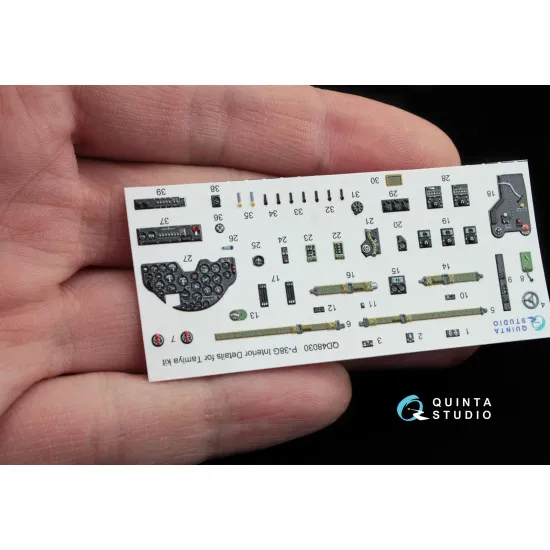 Quinta QD48030 - 1/48 3D-Printed and Coloured Interior for P-38G Tamiya Kit