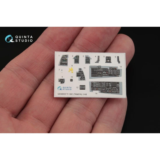 Quinta QD48037 - 1/48 3D-Printed & coloured interior for F-16 Tamiya kit
