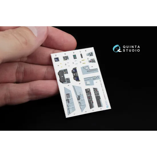 Quinta QD48043 - 1/48 3D-Printed coloured interior for F/A-18 A++ kinetic kit