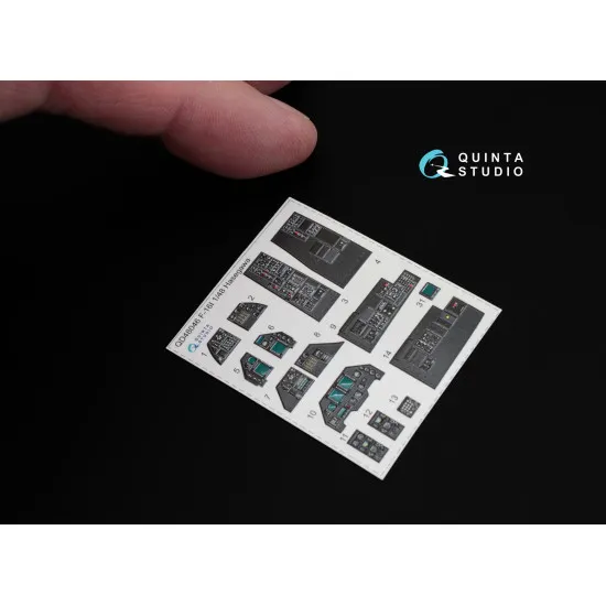 Quinta QD48046 - 1/48 3D-Printed & coloured interior for F-16I (Hasegawa kit)
