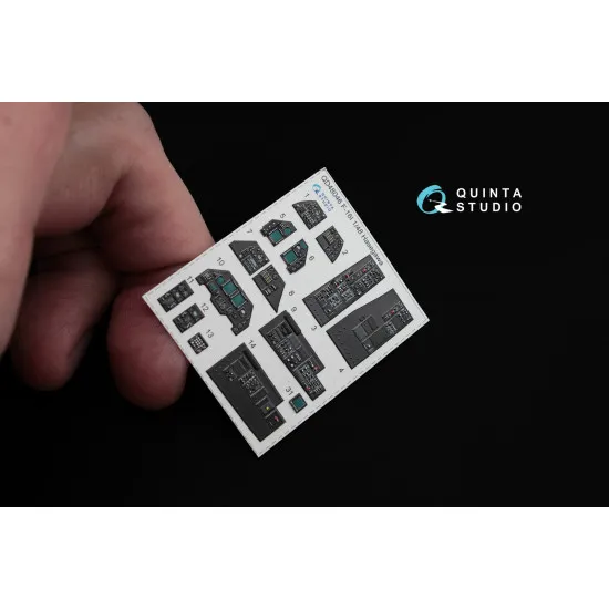 Quinta QD48046 - 1/48 3D-Printed & coloured interior for F-16I (Hasegawa kit)