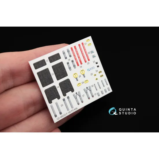 Quinta QD48046 - 1/48 3D-Printed & coloured interior for F-16I (Hasegawa kit)