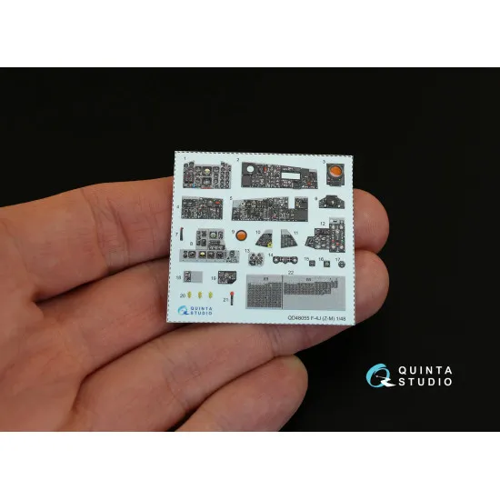 Quinta QD48055 - 1/48 3D-Printed&coloured Interior on decal for F-4J ZM SWS