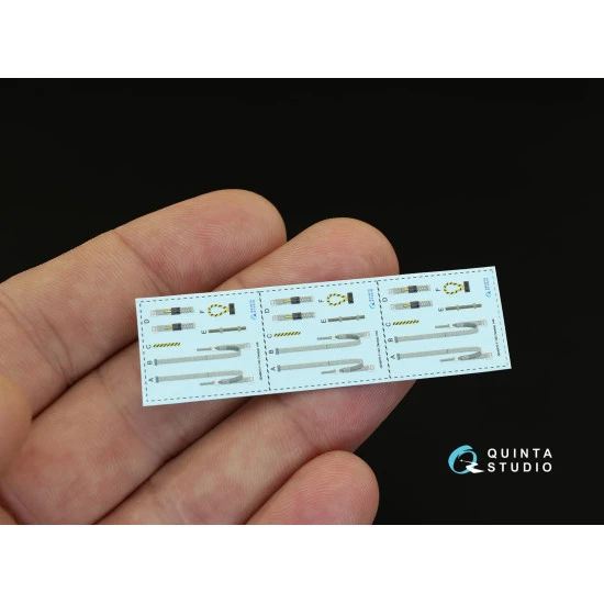 Quinta QD48070 - 3D-Printed Interior on decal paper for F-14D Tamiya Quinta QD48070 - 3D-Printed Interior on decal paper for F-14D Tamiya