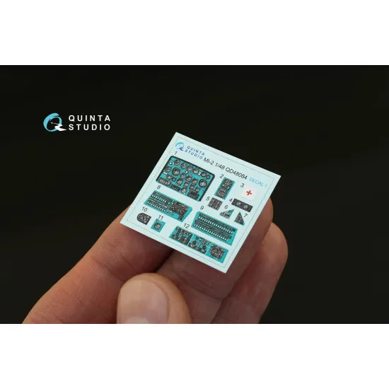 Quinta studio's QD48084 - 1/48 Interior 3D decal for Mi-2 (Aeroplast kit)