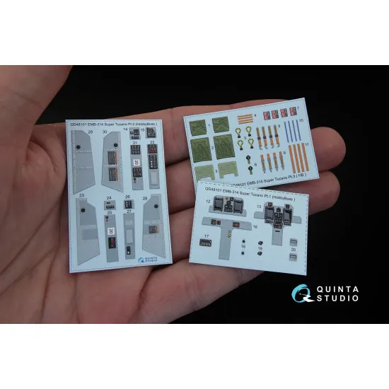Quinta QD48101 - 1/48 3D-Printed interior for EMB-314 Super Tucano (HobbyBoss)