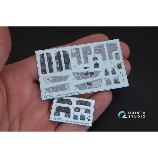 Quinta QD48145 - 1/48 3D-Printed colored interior for F/A-18B Kinetic kit